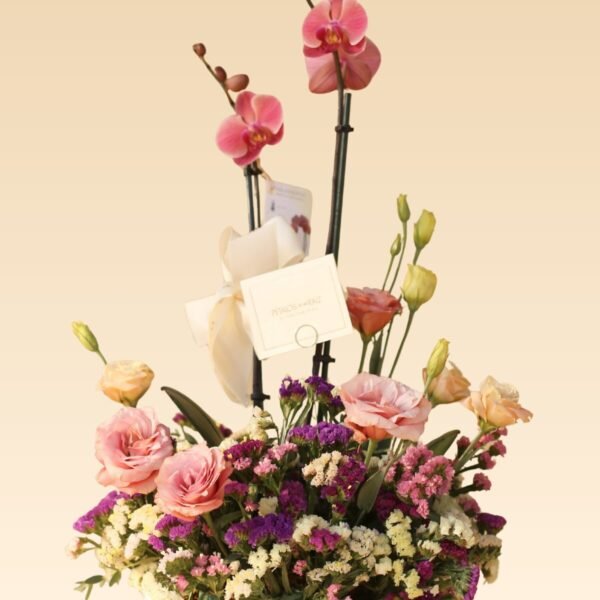 Base de cerámica con Orquídeas y Flores Frida - Image 3