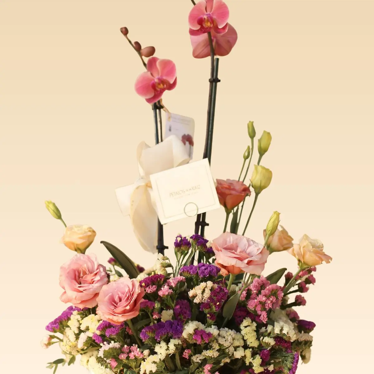 Base de cerámica con Orquídeas y Flores Frida - Image 3
