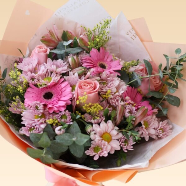 Ramo de flores con Margaritas, Gerberas, Astromelias, Rosas Mila - Image 2