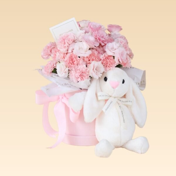Box con Lisianthus y Claveles Noah - Image 2
