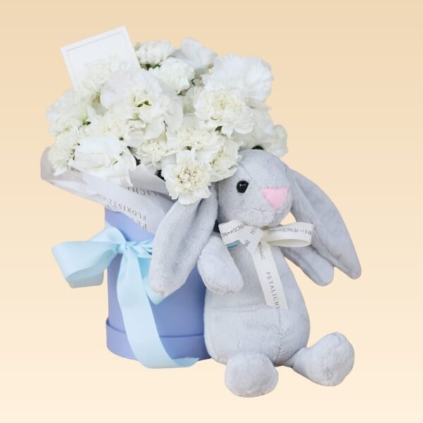 Box con Lisianthus y Claveles Noah - Image 3