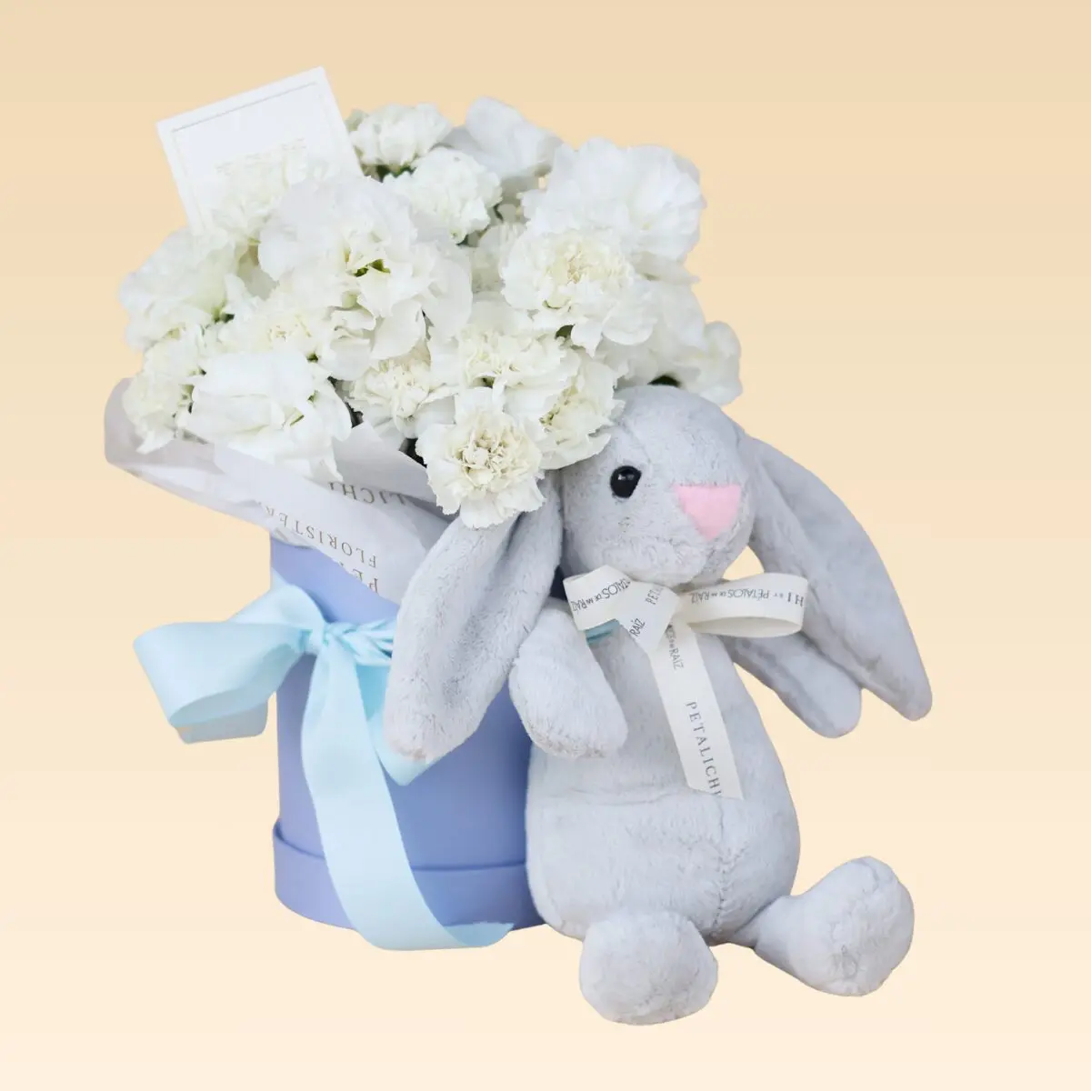 Box con Lisianthus y Claveles Noah - Image 3