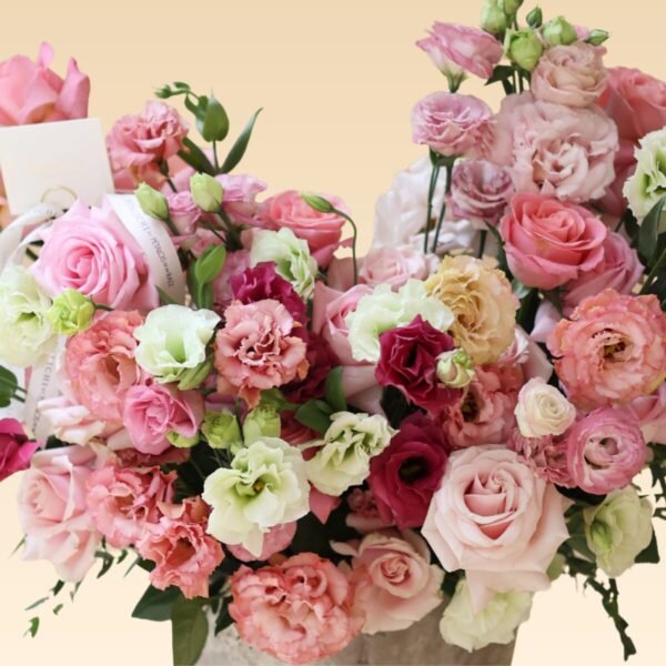Base Trinitate con Rosas y Lisianthus Isabela xl - Image 2